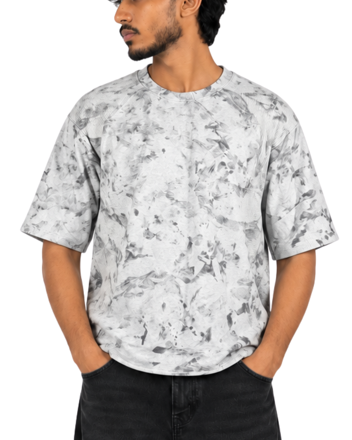 Boxy Fit Grey Nova Oversize Tees (Acid Wash)