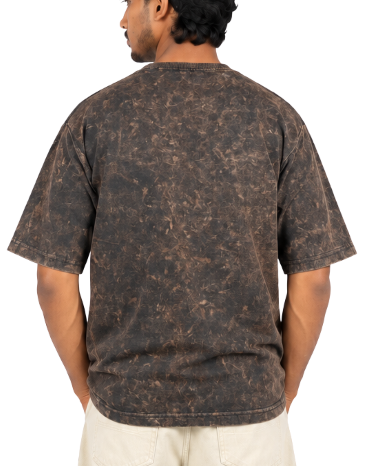 Boxy Fit Black Nova Oversize Tees (Acid Wash)