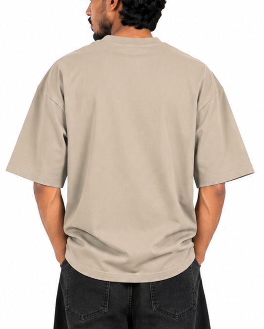 Beige Classic Oversize Tee